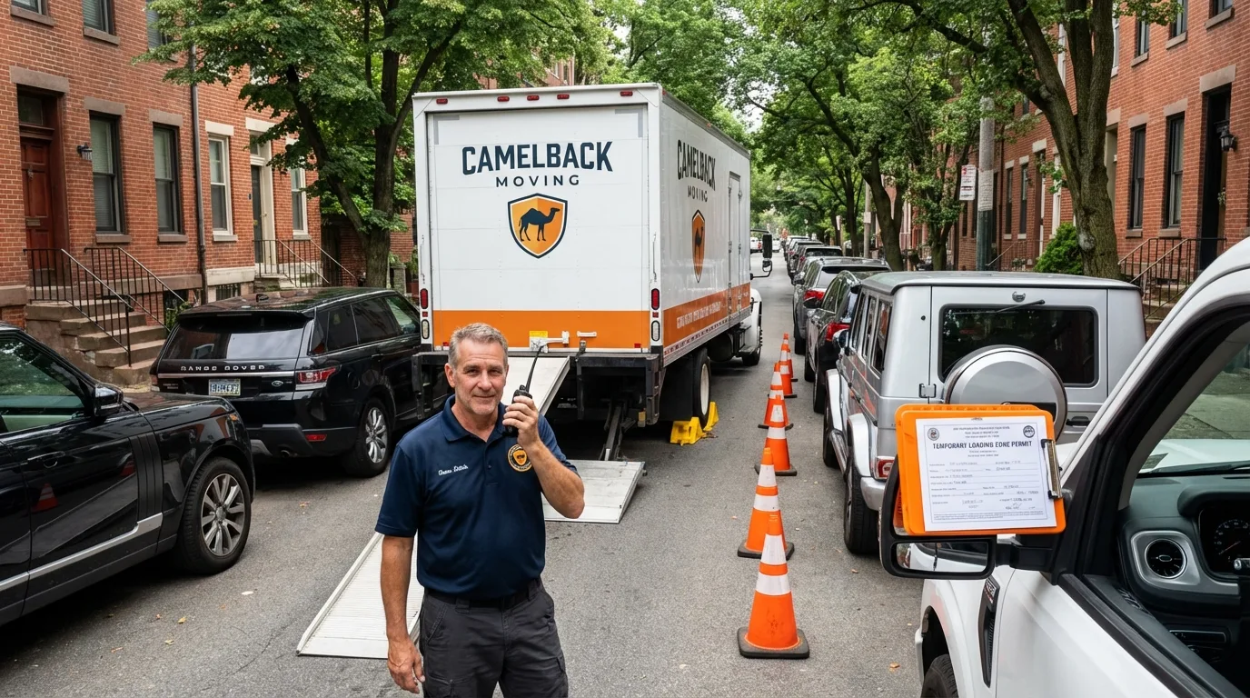 City street loading permit setup in Little Falls, NJ